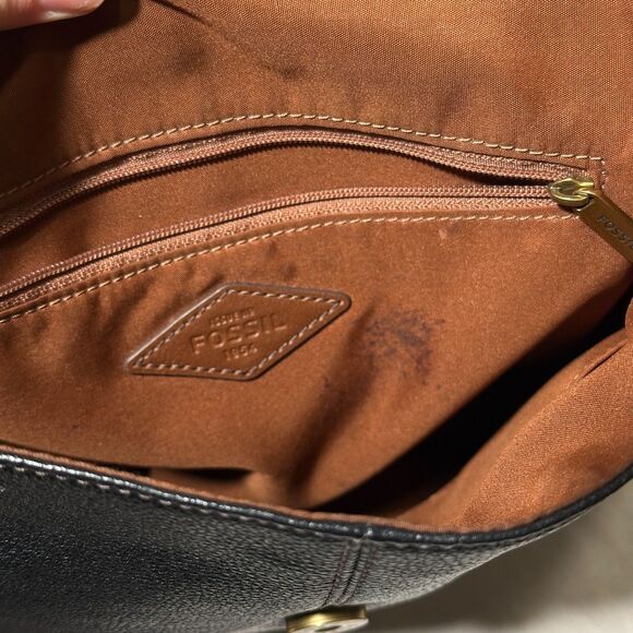 Fossil Leather Black Backpack Purse - Picture 8 of 10